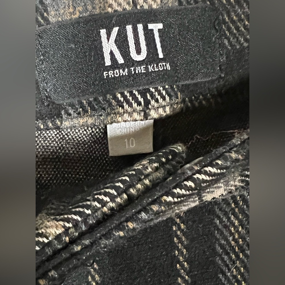 KUT from the cloth Plaid light flannel pants, size 10 - Picture 3 of 7